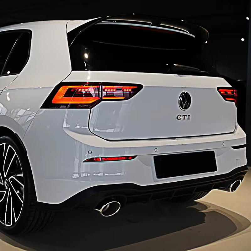 Becquet arrière en fibre de carbone, style CS 2019, pour Volkswagen VW Golf 8 MK8, en ABS noir brillant