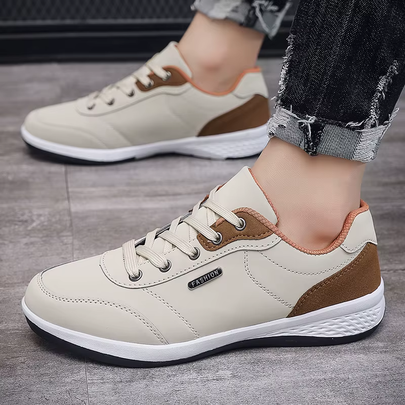 Nouvelles Chaussures de Sport 2026 en Cuir Imperméables Décontractées Antidérapantes à Absorption des Chocs pour Hommes – Idéales pour la Course et le Tennis