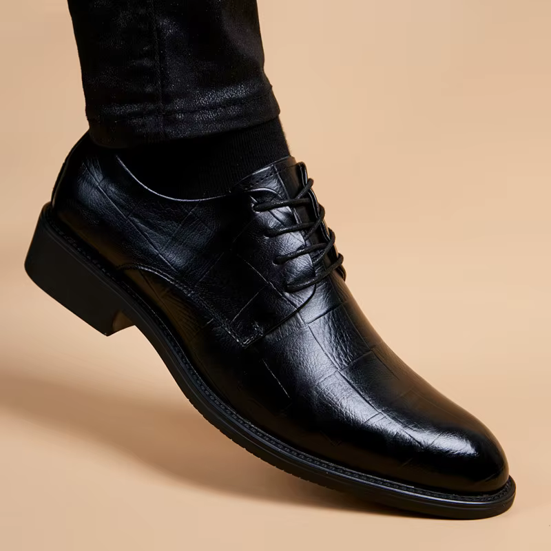 Nouveau noir hommes costume chaussures fête