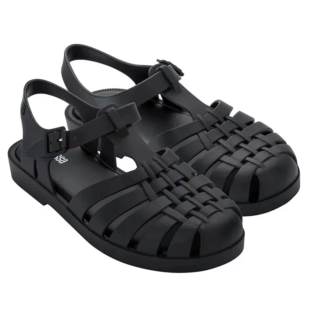 Mini Melissas fille mode classique décontracté chaussures de plage antidérapantes femmes plat romain gelée