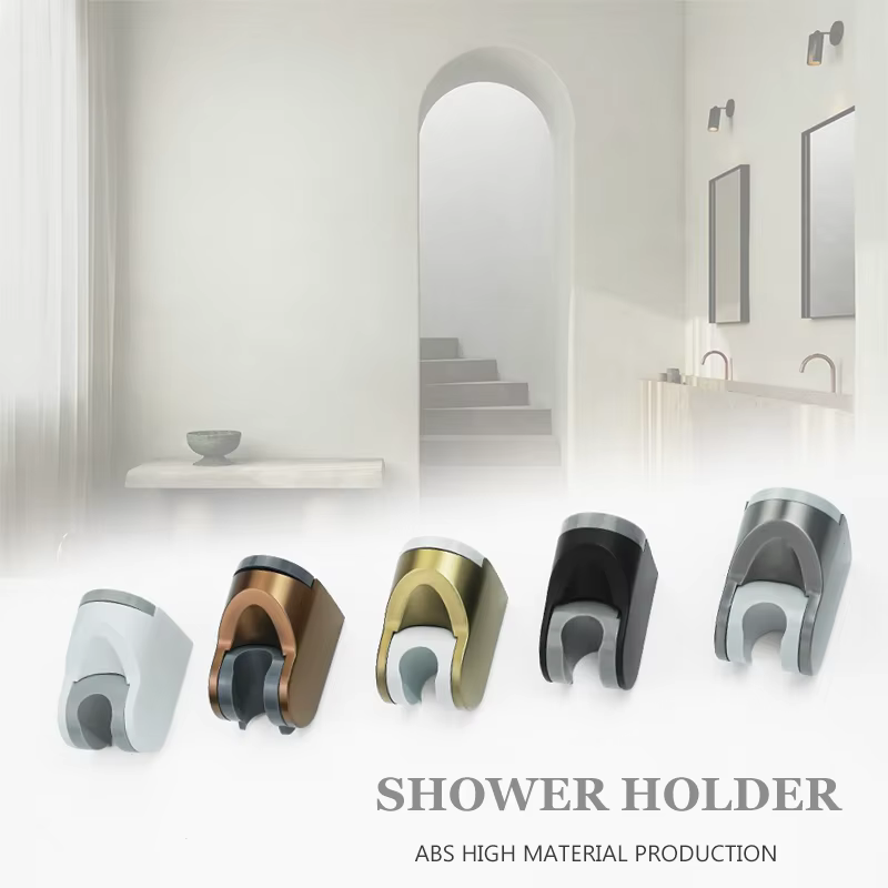 Accessoires de salle de bain ABS support de douche à main réglable support mural Chrome/or brossé/blanc/or Rose/gris/noir mat