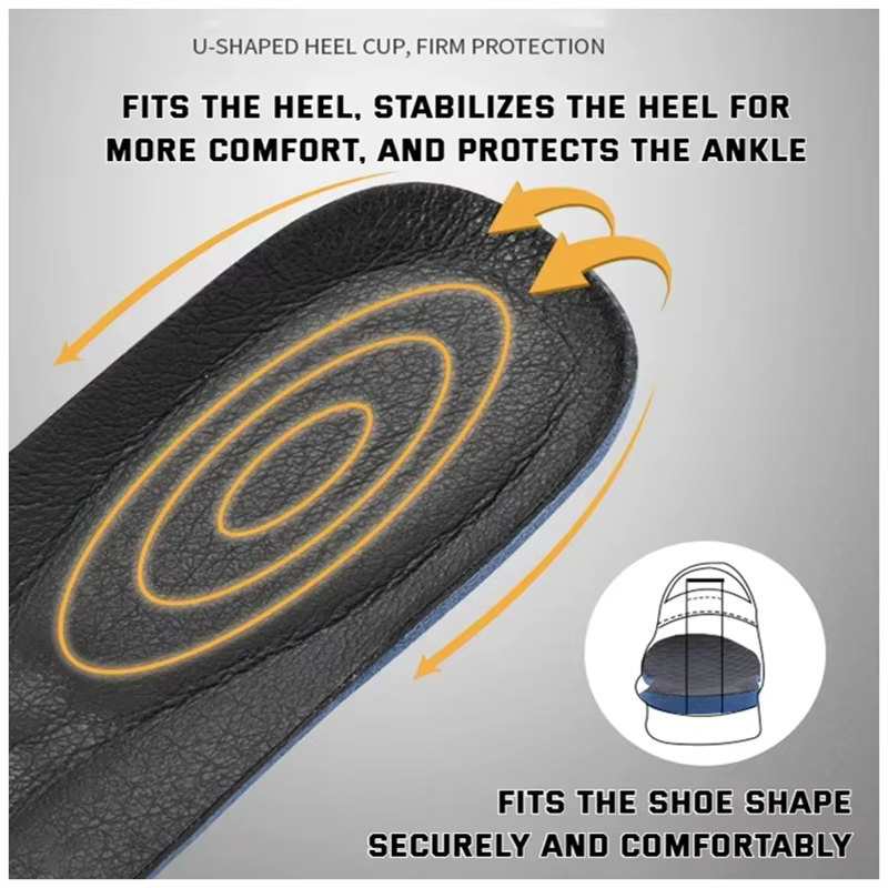 1 paire de semelles intérieures de chaussures en cuir pour pieds