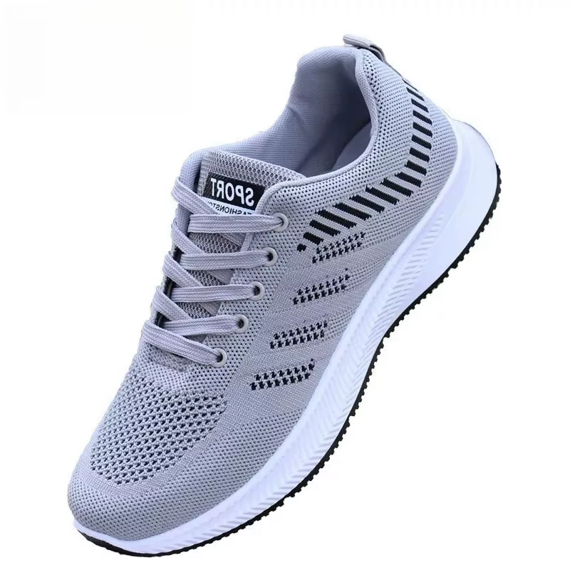 Chaussures de course légères et respirantes pour hommes, nouveau style printemps, sportives et décontractées, bout rond, maille, semelle souple, chaussures de course légères