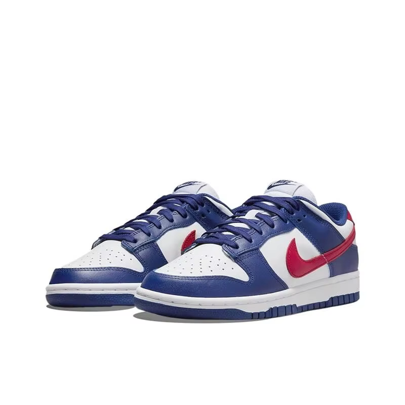 Nike Chaussures de skateboard basse unisexe Dunk Low Retro Blanc Rouge Universitaire Antidérapantes Respirantes Baskets décontractées DD1503-119