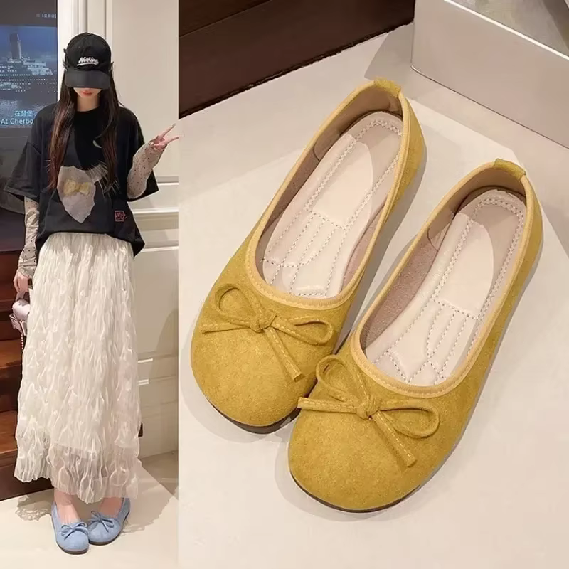 Chaussures plates de luxe 2026 à bout rond