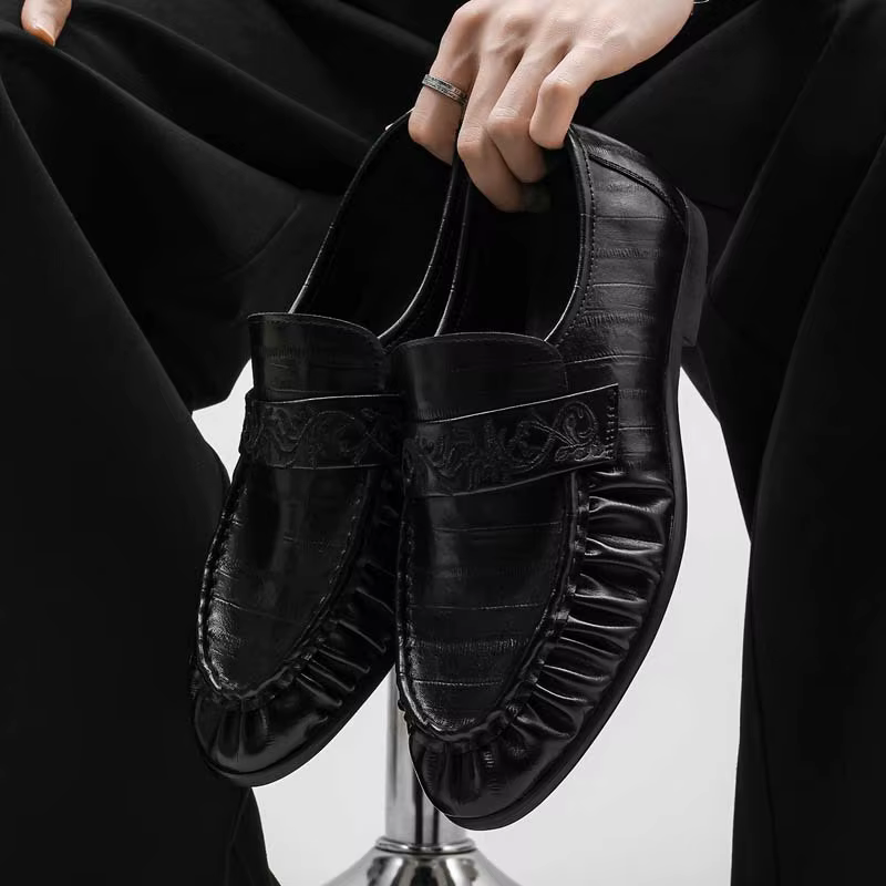 Chaussures Derby Noires pour Hommes – Style Décontracté et Professionnel