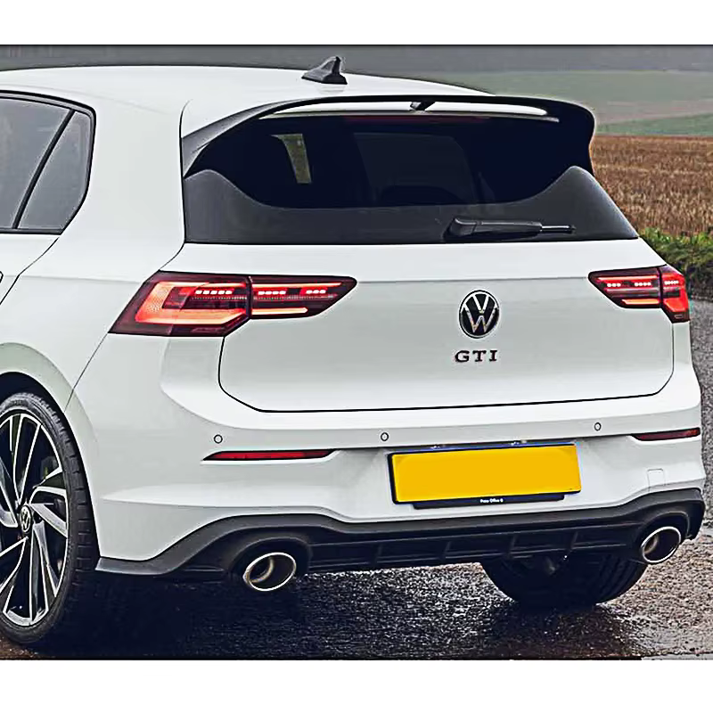 Becquet arrière en fibre de carbone, style CS 2019, pour Volkswagen VW Golf 8 MK8, en ABS noir brillant
