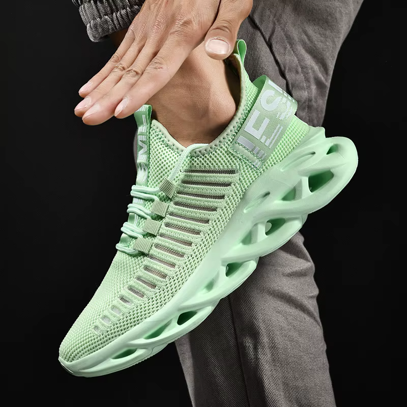 Chaussures de course pour hommes baskets respirantes confort semelle souple Tenis