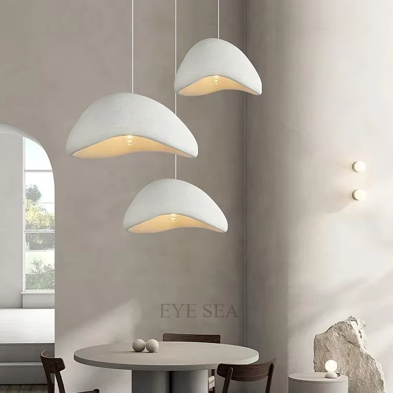 Lampe de salon de style japonais Wabi-sabi, style nordique, minimalisme, lustres, bar, design, luminaires suspendus blancs, LED, décoration intérieure