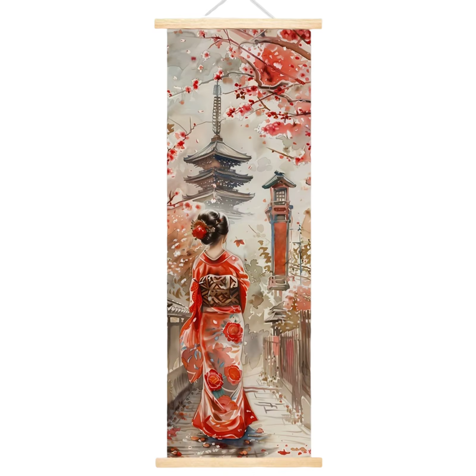 Tapisserie murale esthétique Geisha japonaise, imperméable, motif artistique décoratif, tableau suspendu pour chambre à coucher, salon, décoration de la maison