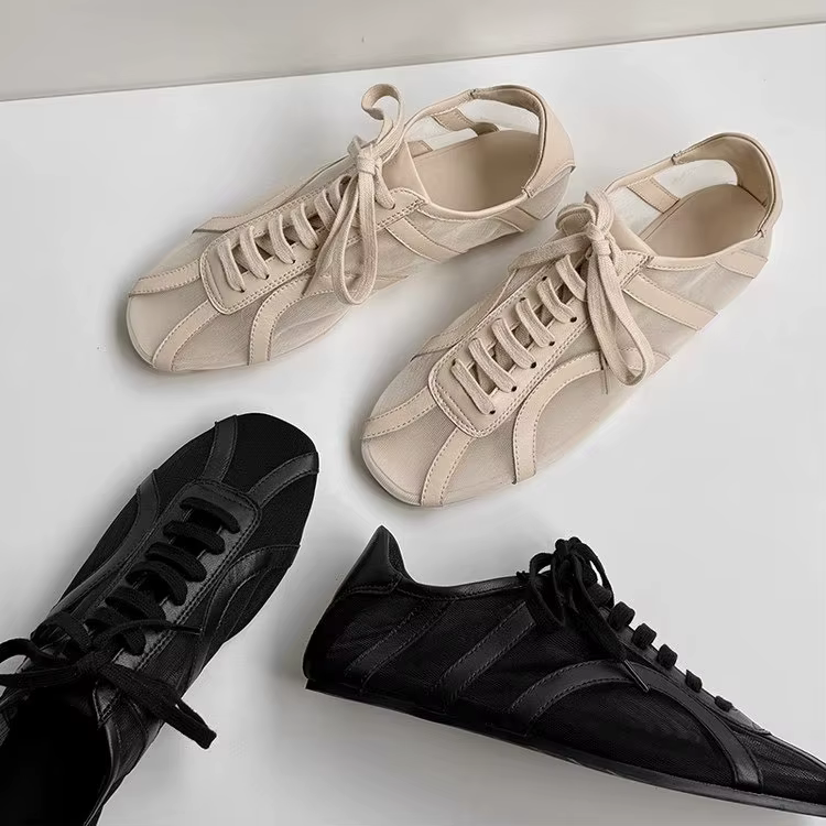 Chaussures de sport respirantes à semelle souple en tissu filet pour femmes