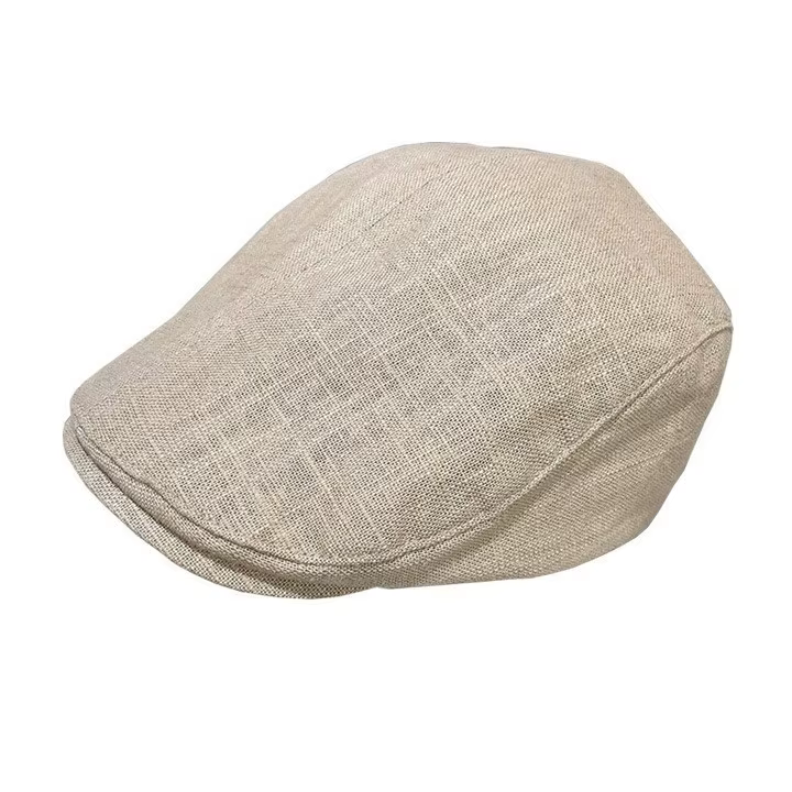 Casquette Gavroche en Lin pour Femme, Style Vintage Britannique, Respirante, pour Hommes et Femmes