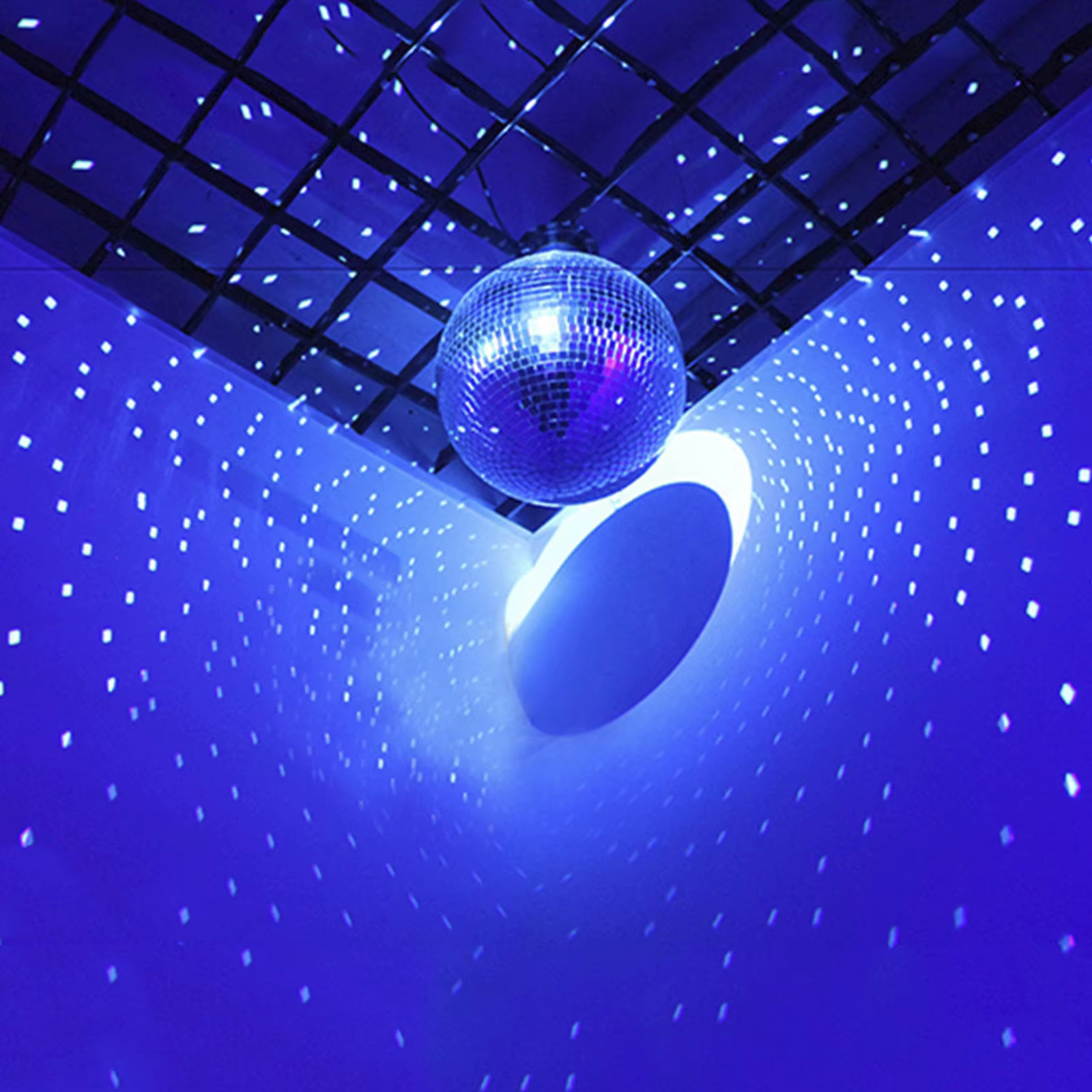 Boule de miroir Disco, boule brillante de fête, lumière de scène rotative, boule de verre rétro réfléchissante KTV DJ lumières maison Festival décor de noël