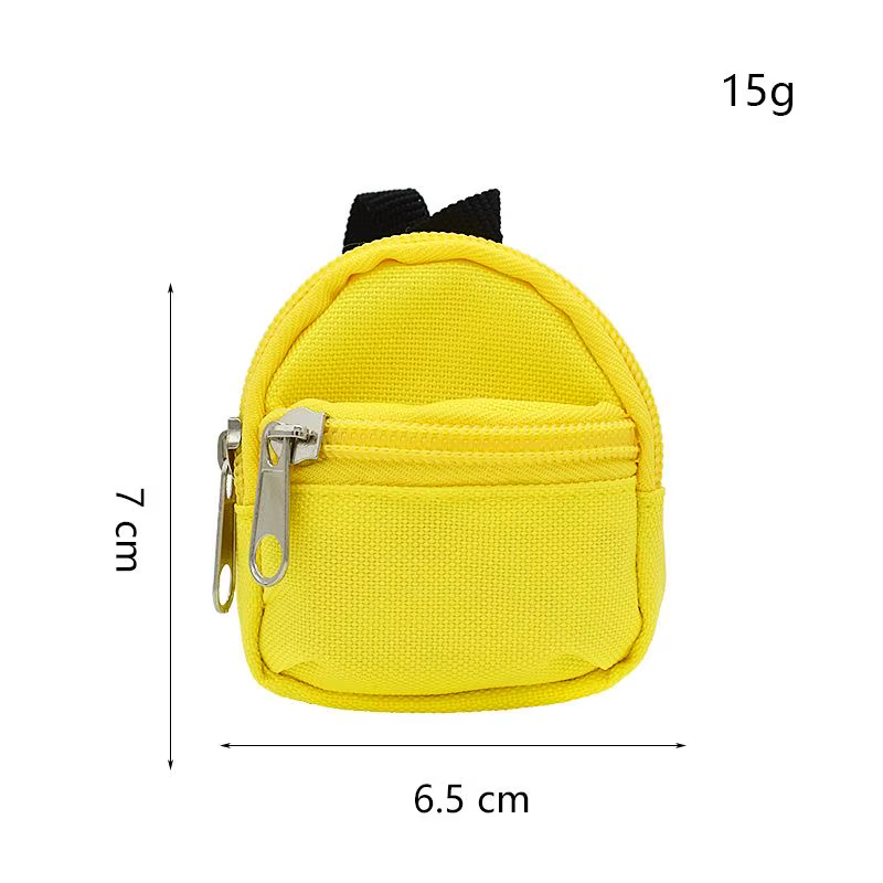 Labubu toile poupée sac à dos accessoires multicolore pour Labubu peluche poupée 1/6 BJD Barbie Blythes Ropa poupée sac jouets accessoires
