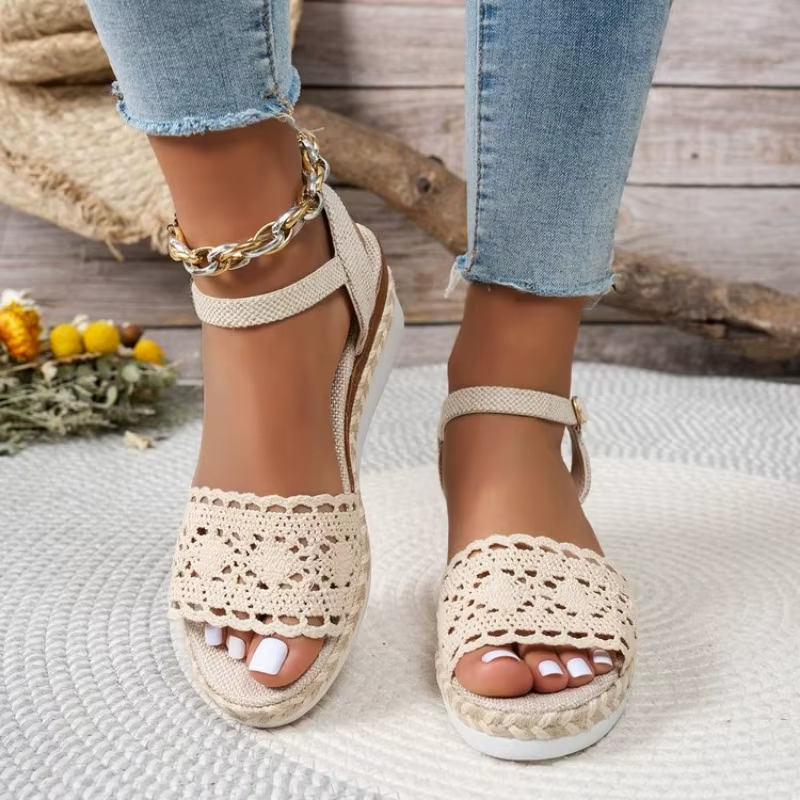 Espadrilles de sandales sous bout fermé