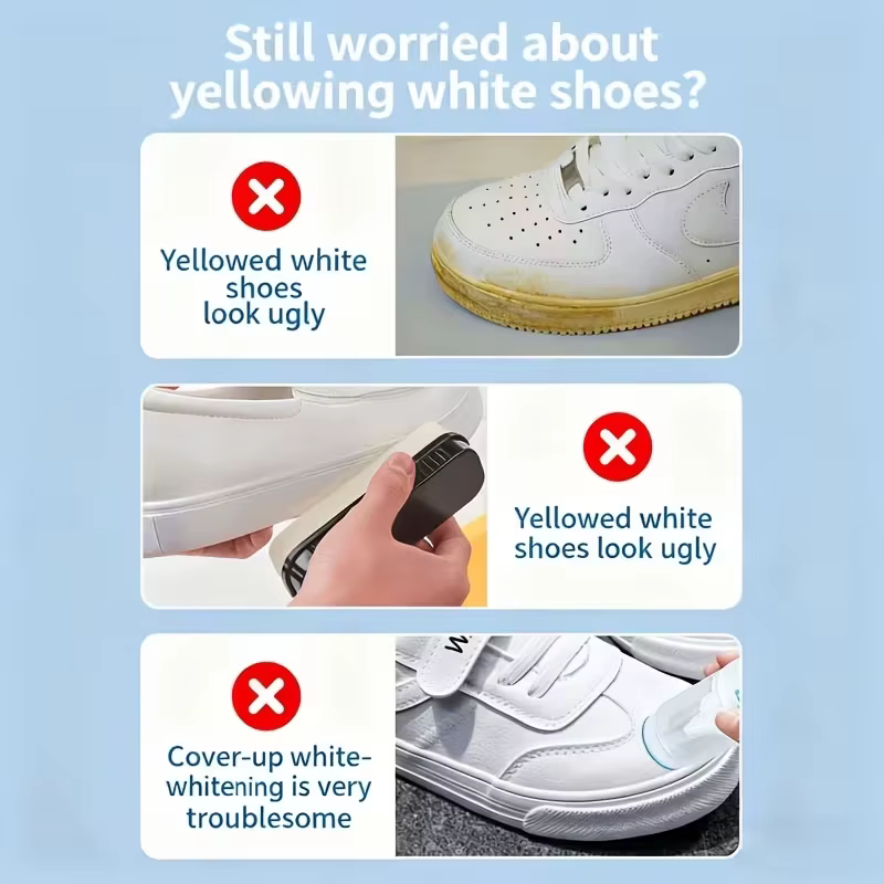 Élimination du jaunissement des chaussures-chaussures jaunes