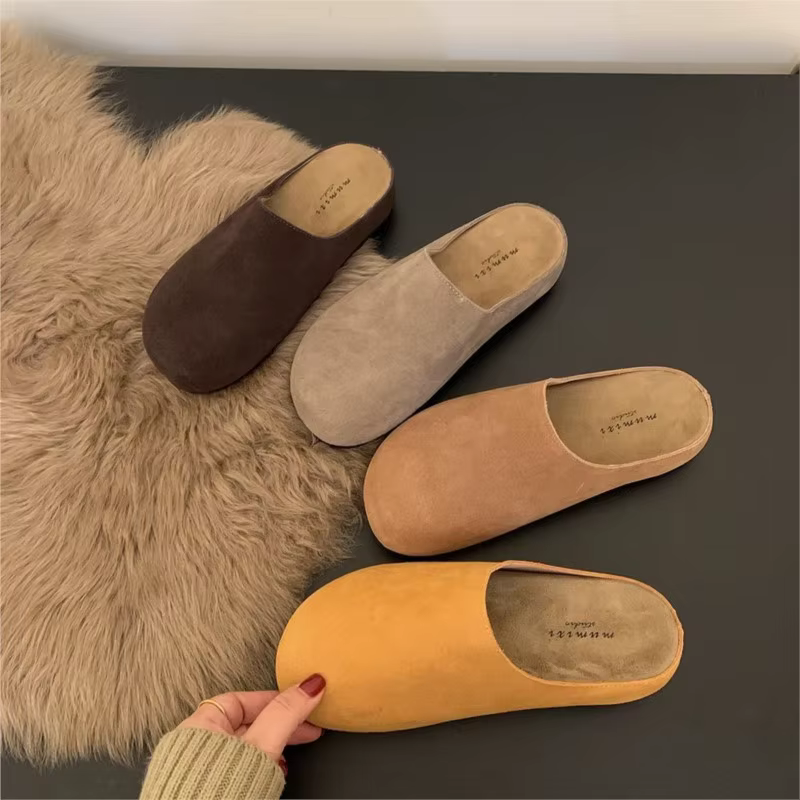 Crestar mode pantoufles plates pour femmes 2025 nouveau extérieur confortable doux plat Mules dame rétro printemps maison diapositives antidérapant chaussure de plage