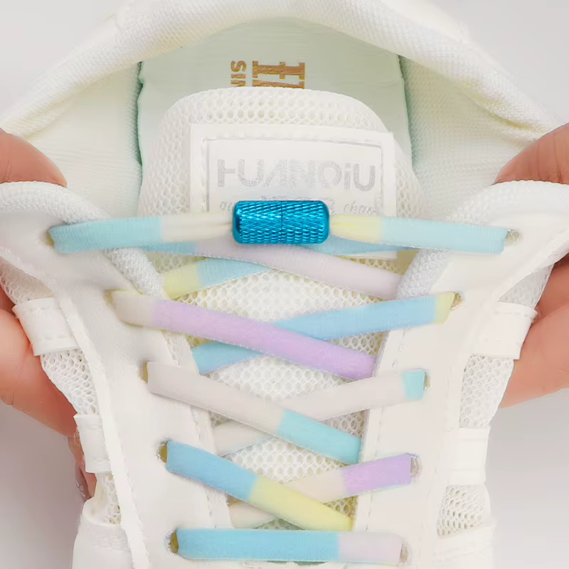 Lacets de tennis élastiques colorés pour enfants et adultes