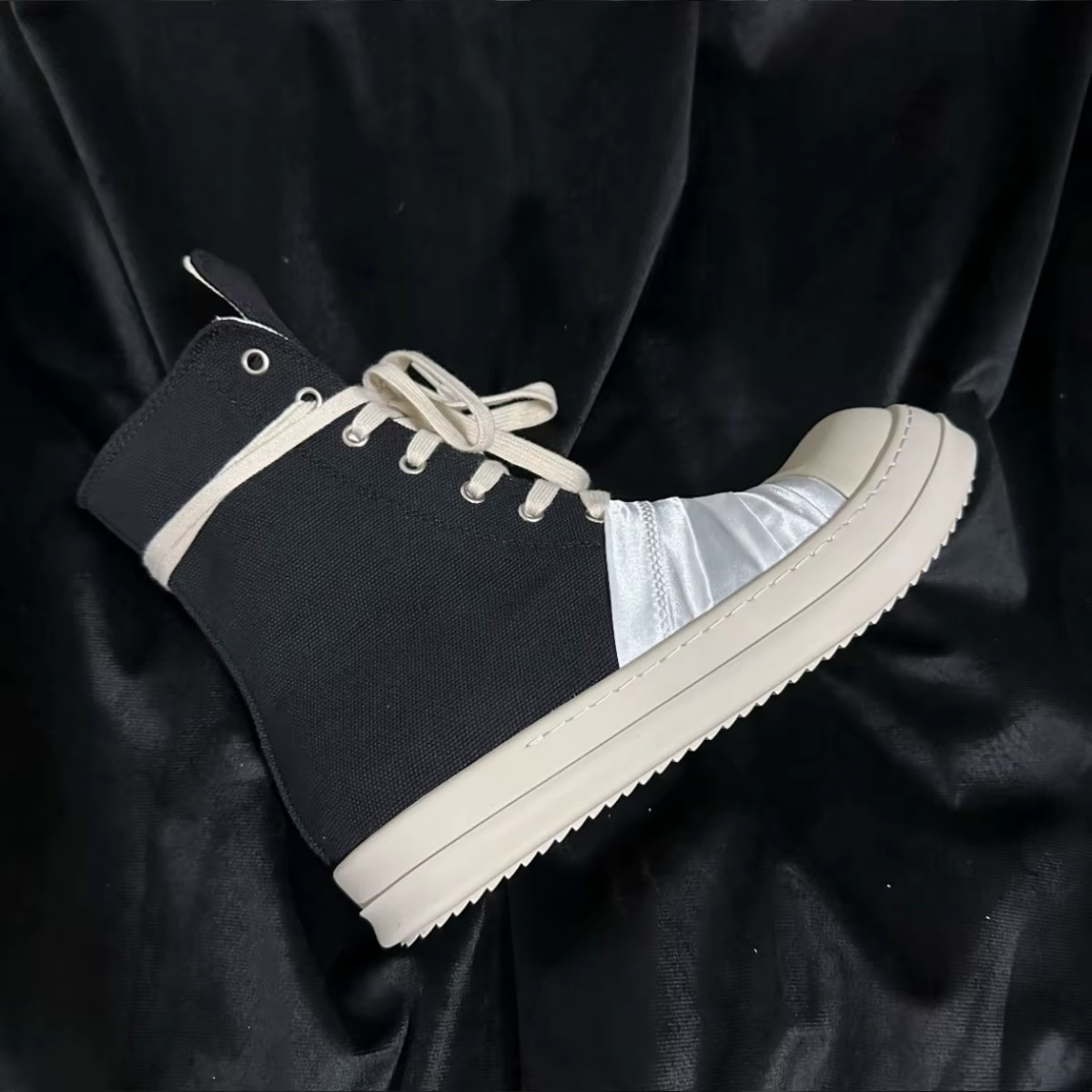 Ro marque Ro hommes chaussure femmes Sneaker blanc toile chaussures haut espadrilles décontractées fermeture éclair luxe