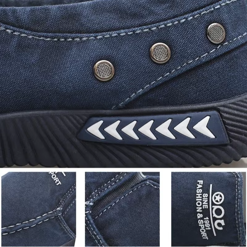 Denim hommes toile chaussures sans lacet baskets mâle pour l'été 2025 nouveau mocassin de conduite en plein air à la