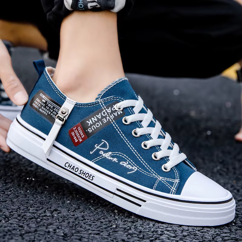 2025 été hommes toile baskets basses décontracté respirant chaussures pour adolescent à la mode léger jeunesse
