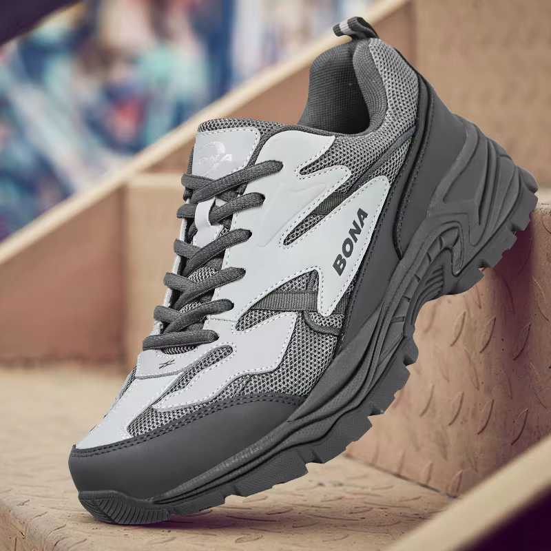 BONA nouveau concepteur Top qualité Original Trial chaussures de course pour hommes sport