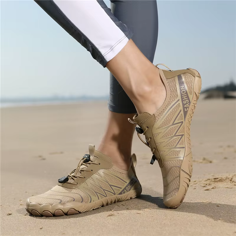 Chaussures de sport aquatiques respirantes kaki antidérapantes pour la randonnée