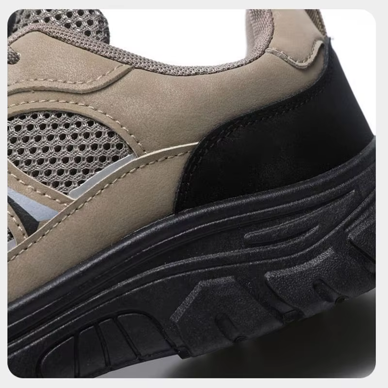 Oulylan nouveaux hommes à semelles souples respirant maille chaussures de sport chantier de Construction confortable