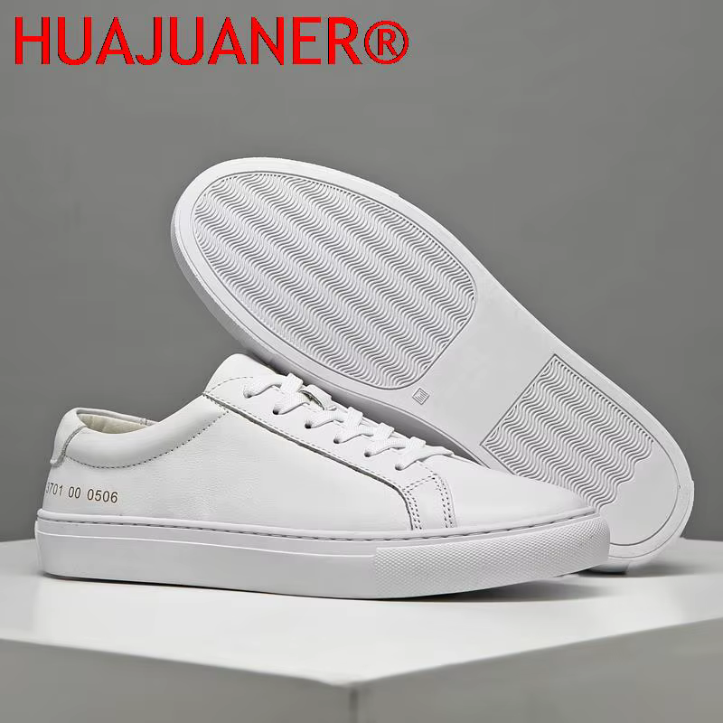 Baskets en cuir véritable pour hommes