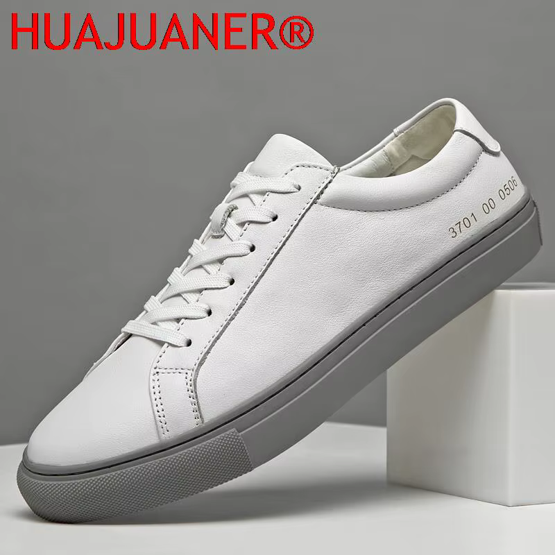 Baskets en cuir véritable pour hommes
