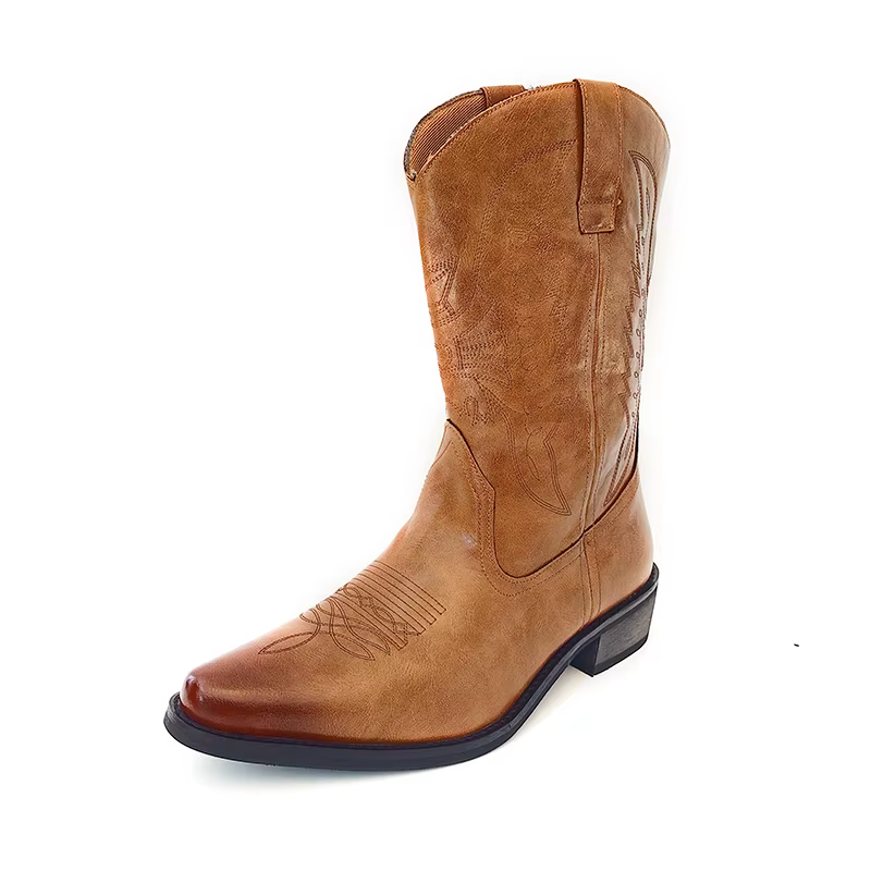Bottes de travail à bout pointu de style anglais pour hommes