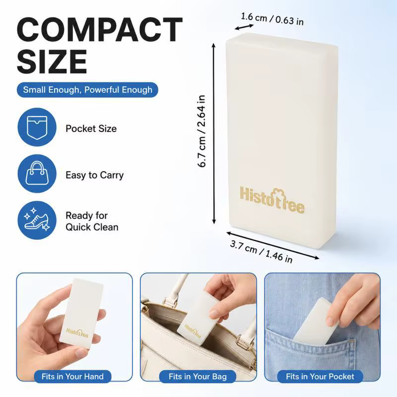 Gomme nettoyante pour chaussures en daim, nettoyant à sec sans eau pour daim, nubuck et baskets blanches, détachant portable pour chaussures