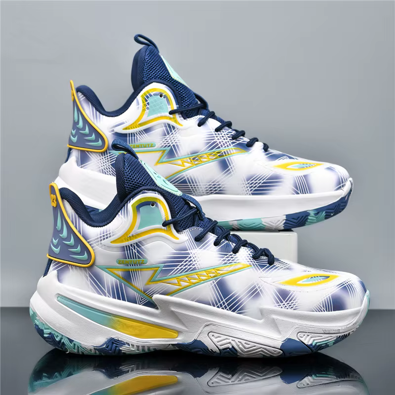 Chaussures de basket-ball unisexes en cuir
