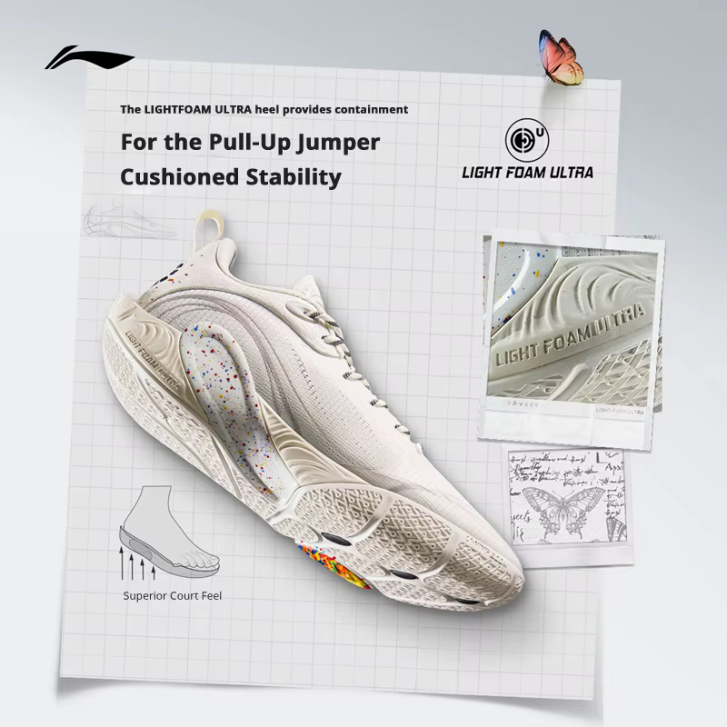Li-Ning WADE DLO 1 Chaussures de basket-ball pour hommes BOOM Légères Absorption des chocs