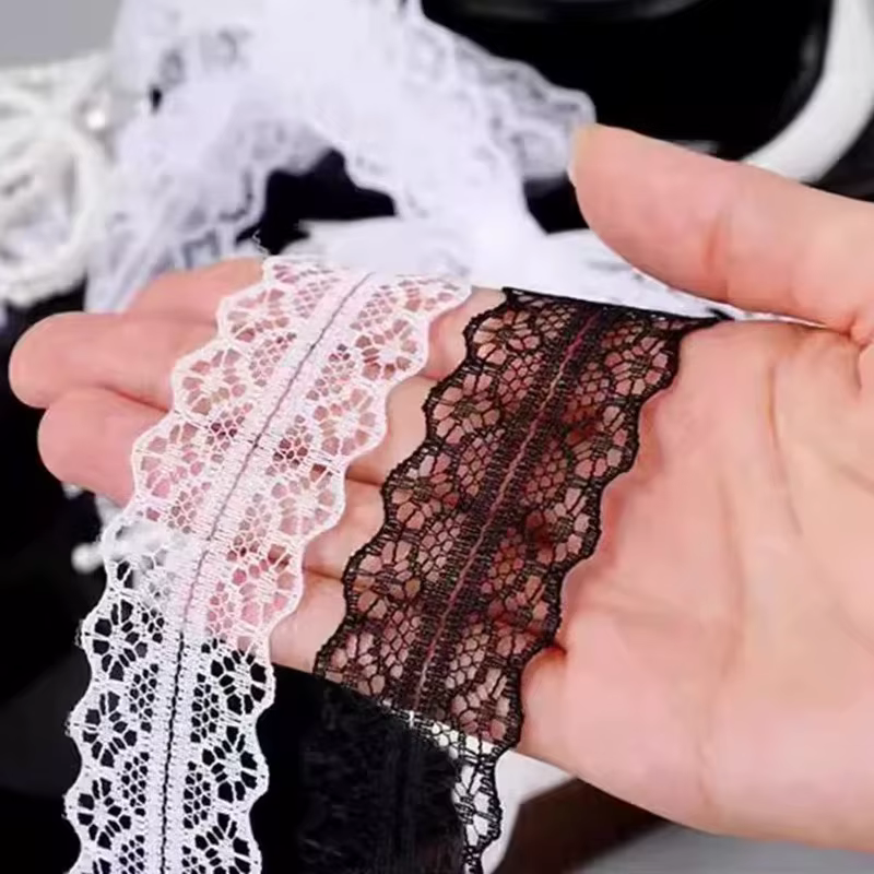 Lacets de style ballet en dentelle noire et blanche de 120 cm pour femmes et filles