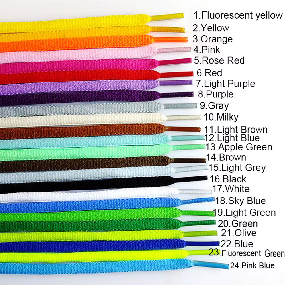 Lacets de chaussures ovales longs de 120CM