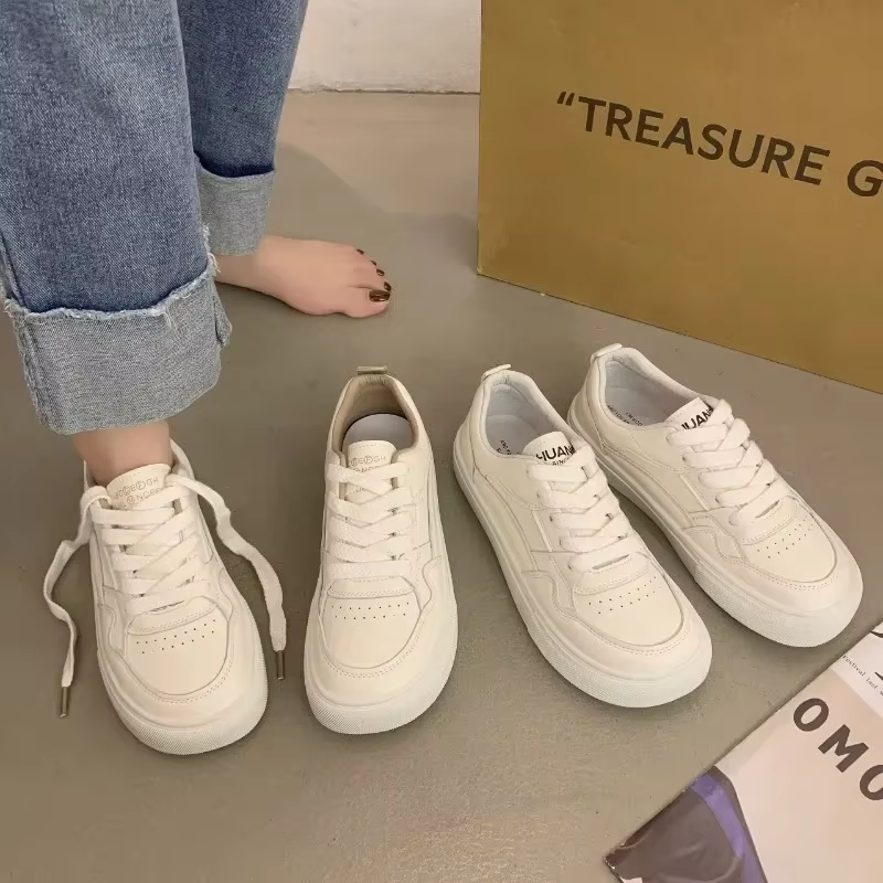 Chaussures Plates en Cuir group pour Femme