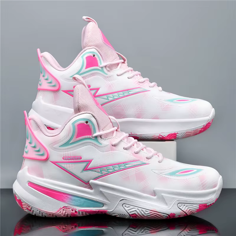 Chaussures de basket-ball unisexes en cuir