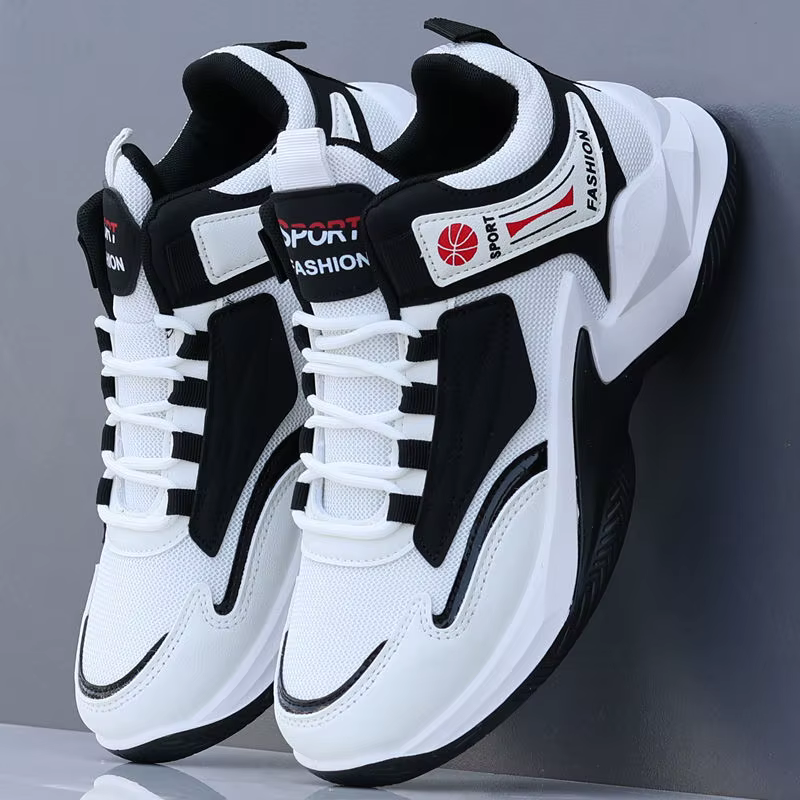 Chaussures de basket-ball montantes rouges pour hommes