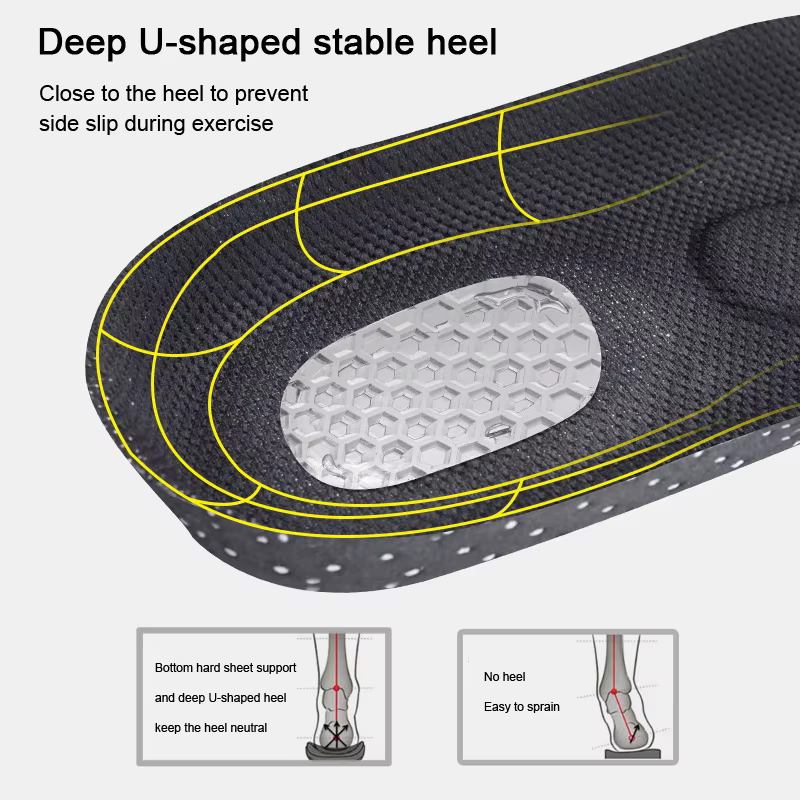 Semelles intérieures de sport absorbant les chocs pour hommes et femmes