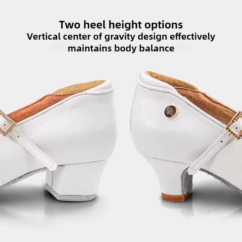 Vennystyle chaussures de danse latine-chaussures de pratique de salon blanches professionnelles pour filles avec