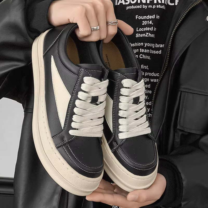 Baskets noires décontractées de style streetwear pour hommes