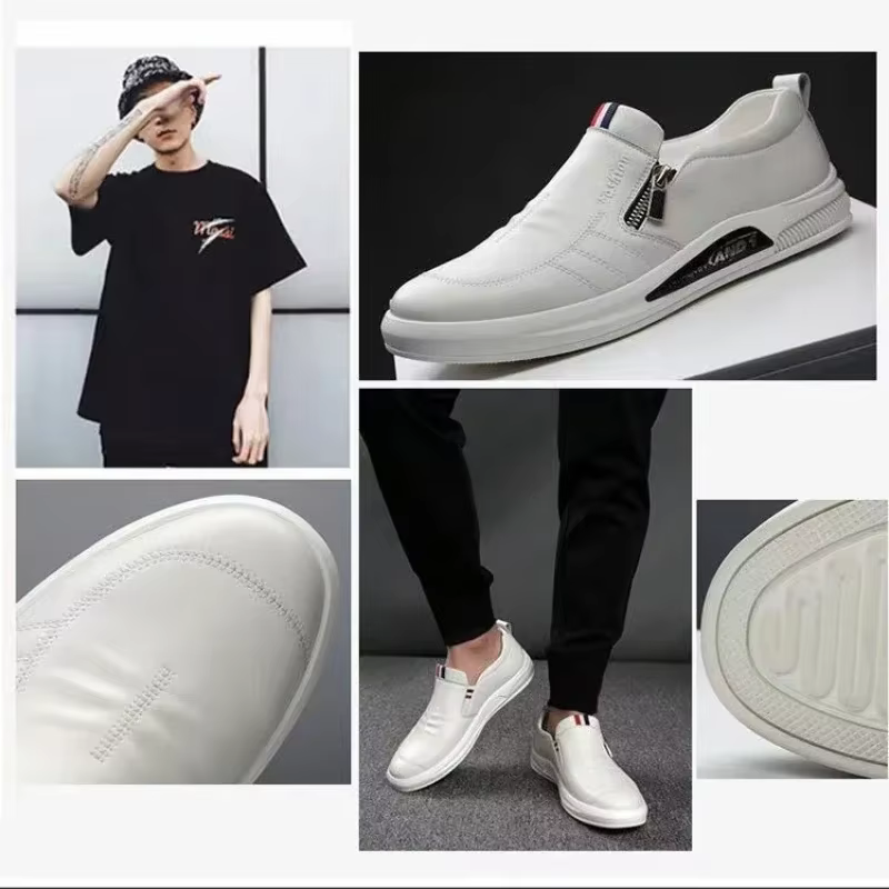 Chaussures décontractées en cuir PU pour hommes