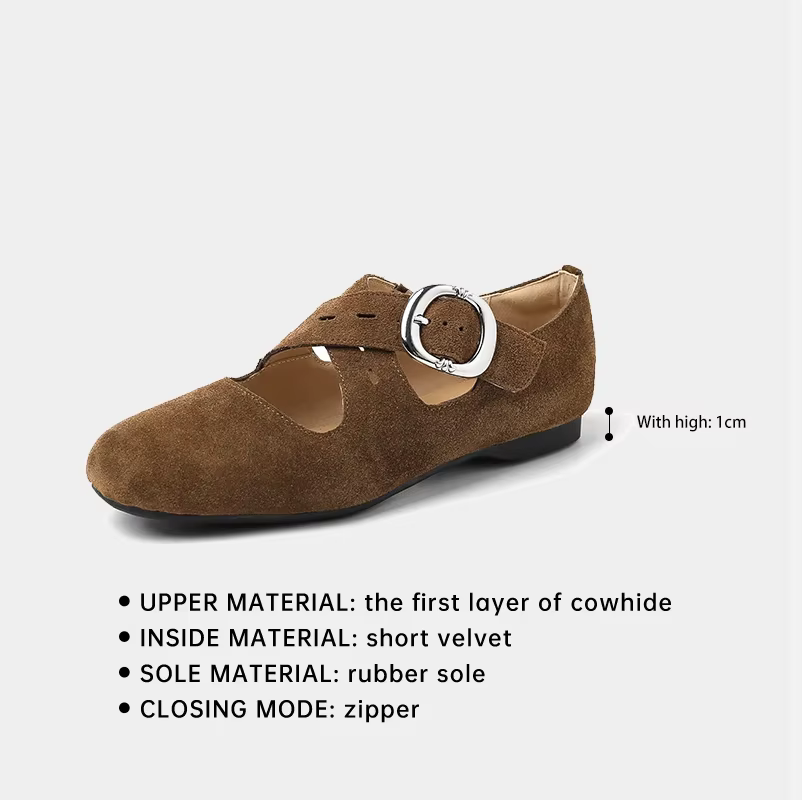Ods femmes chaussures plates bout rond luxe peu profond baskets mode boucle sangle mocassins