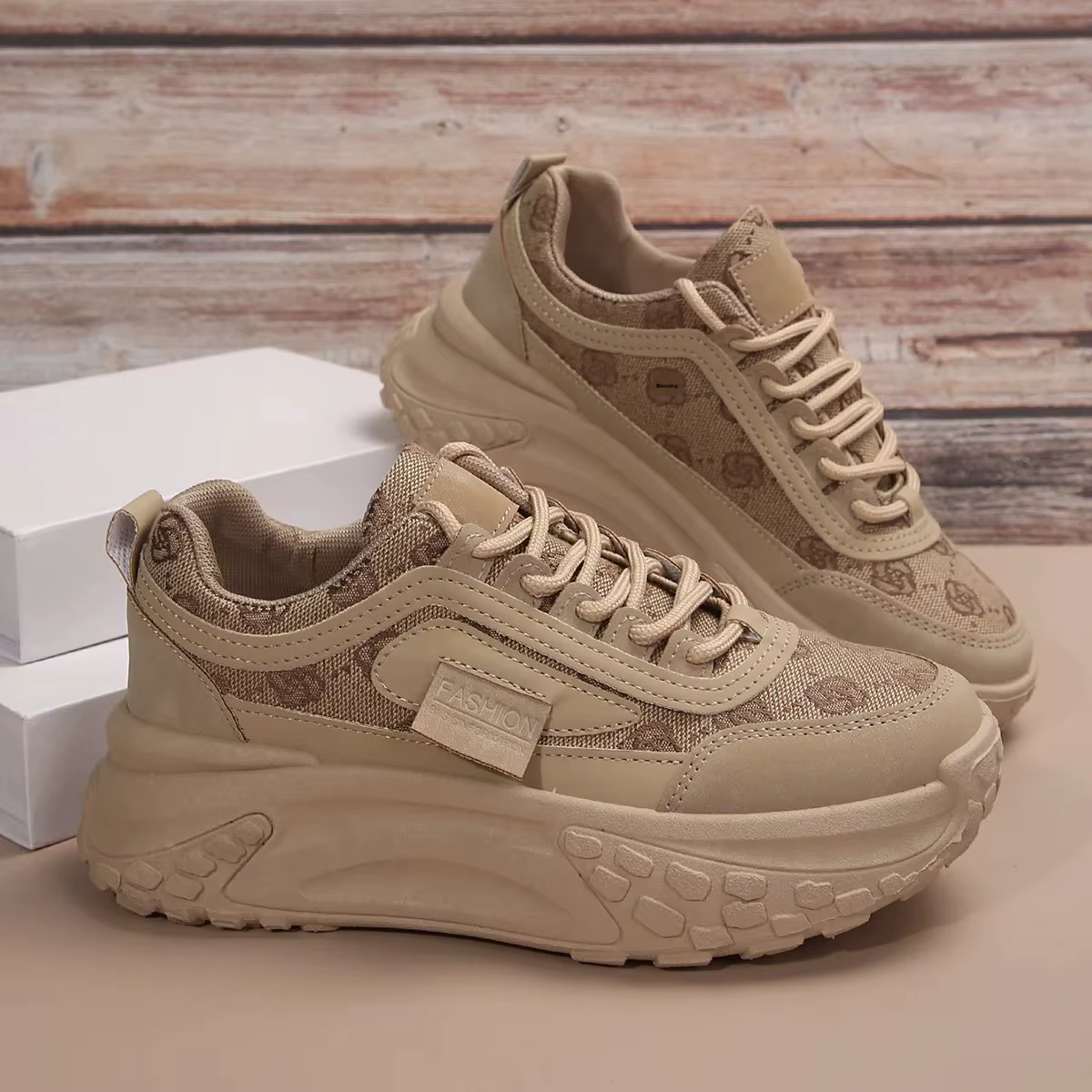 Chaussures de Sport à enfiler kaki pour femmes