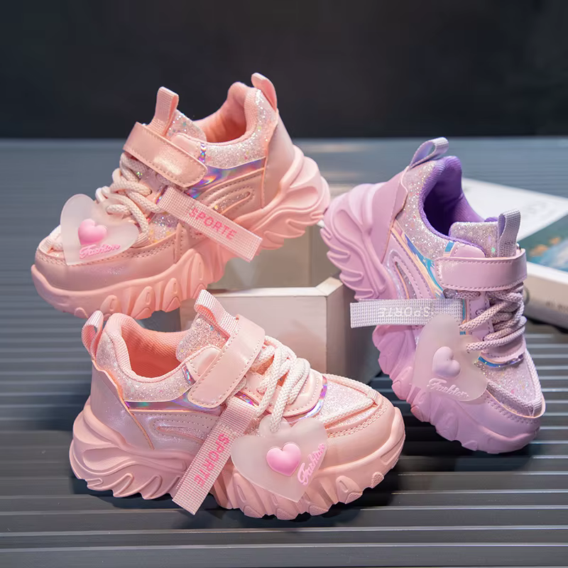 Chaussures de sport non ald brillantes pour filles