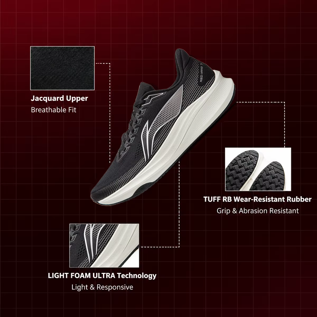 Li-Ning RED HARE 9 – chaussures de course pour hommes