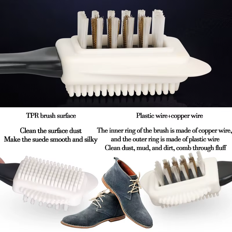 Nouvelles bottes en daim brosse à chaussures moelleuses pour baskets