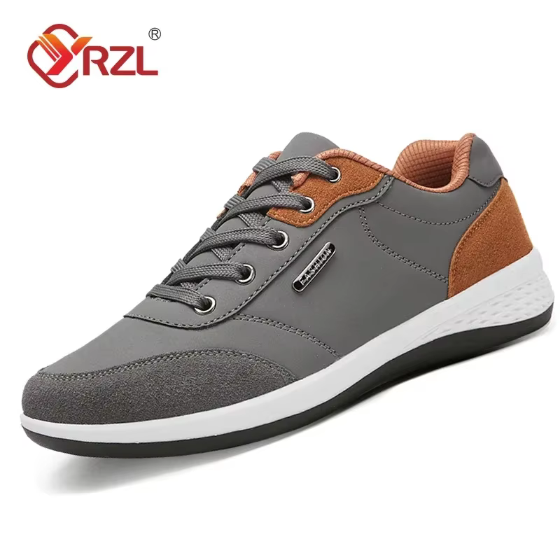 YRZL hommes chaussures printemps automne imperméable marche baskets loisirs mâle en cuir