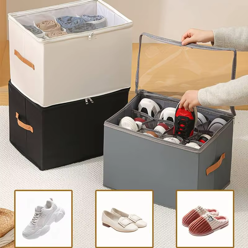 Organisateur de chaussures pliable en tissu Oxford